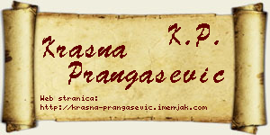 Krasna Prangašević vizit kartica